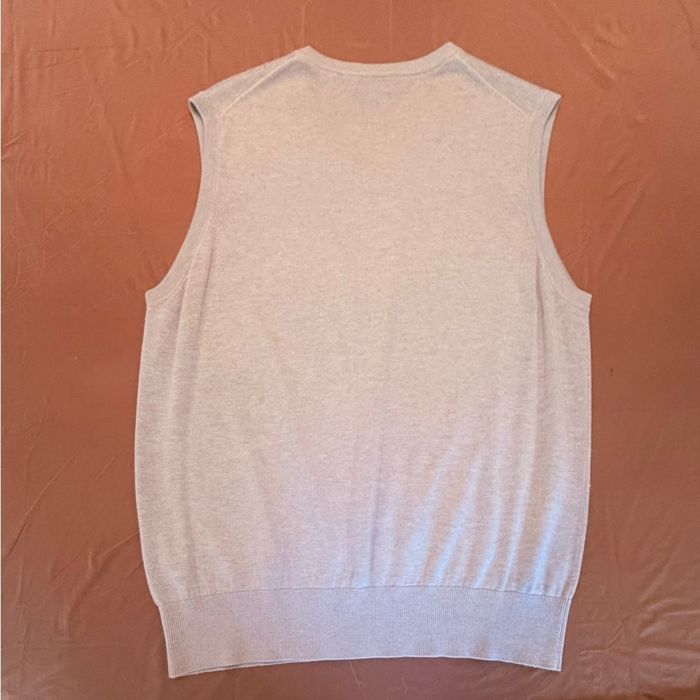 NWOT Peter Miller Silk/Cashmere Blue/Grey Golf Sweater Vest Large MSRP $225 - Picture 3 of 8